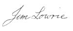 Councillor Jim Lowrie signature
