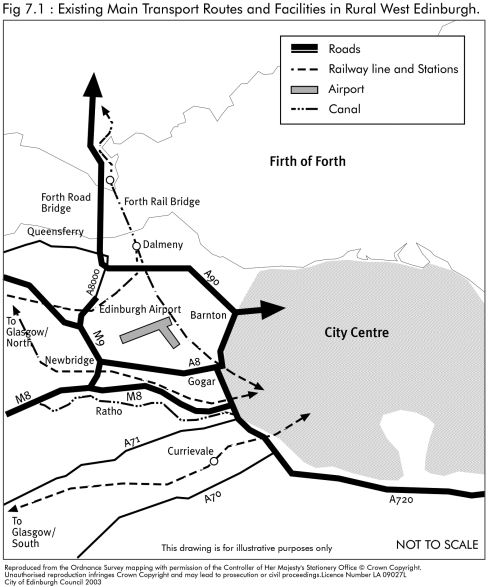 Fig 7: Transport Routes and Facilities